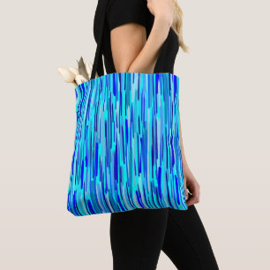 Blue Rain Drops Abstract  Tote Bag