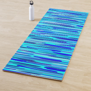 Blue Rain Drops Abstract  Yoga Mat