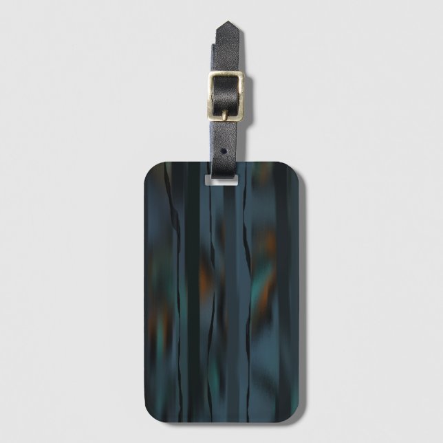 Blue Rain Luggage Tag (Front Vertical)