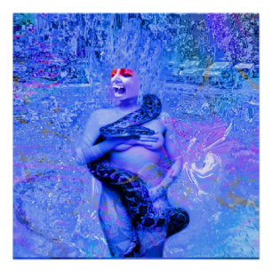Blue Rain Poster