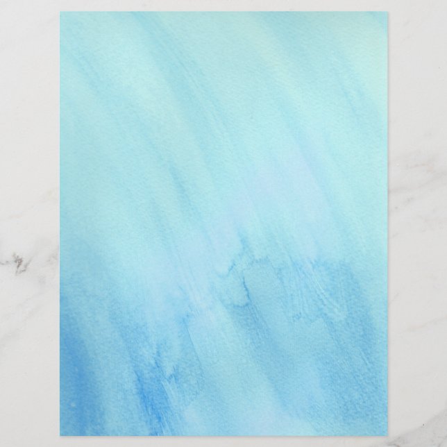 Blue Rain Storm Water Watercolor Paint (Front)