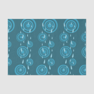 Blue Rain Tissue Paper