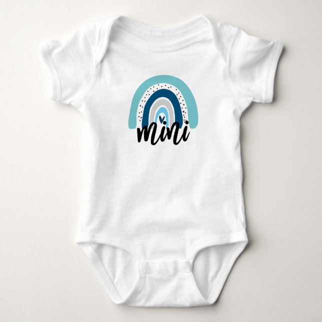 Blue Rainbow Baby Mini Bodysuit (Front)