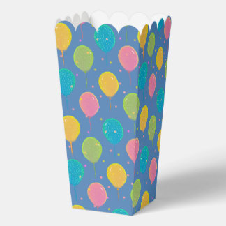 Blue rainbow balloons  favor box
