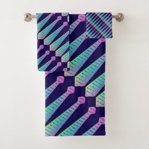 Blue Rainbow Decorative Designer  Bath Towel Set