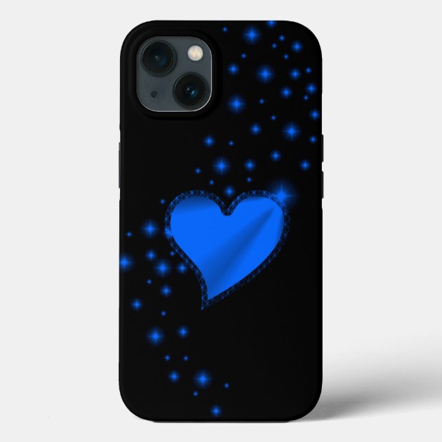 Blue Rainbow Heart with Stars Case-Mate iPhone Case (Back)