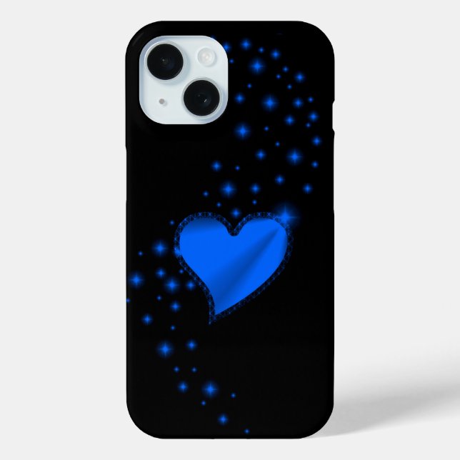 Blue Rainbow Heart with Stars Case-Mate iPhone Case (Back)