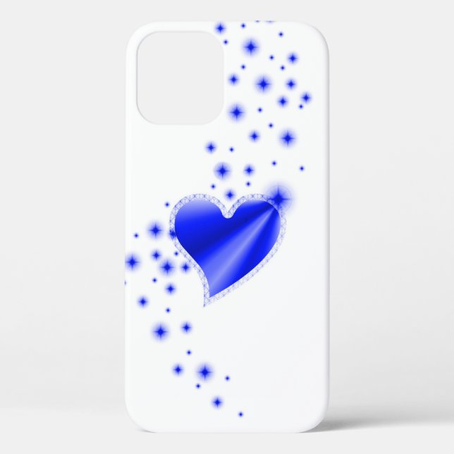 Blue Rainbow Heart with Stars Case-Mate iPhone Case (Back)