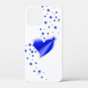Blue Rainbow Heart with Stars iPhone 12 Mini Case