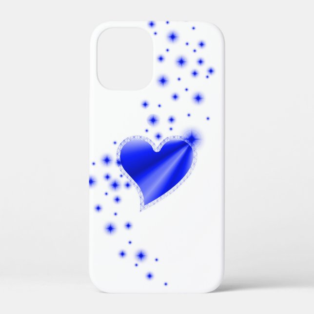 Blue Rainbow Heart with Stars Case-Mate iPhone Case (Back)