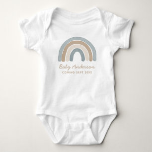 Blue Rainbow Pregnancy Announcement Baby Bodysuit