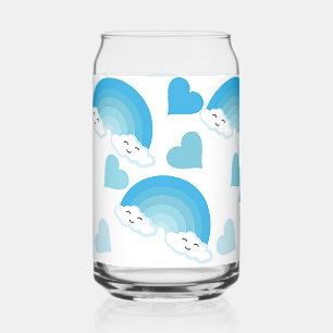 Blue Rainbows Can Glass