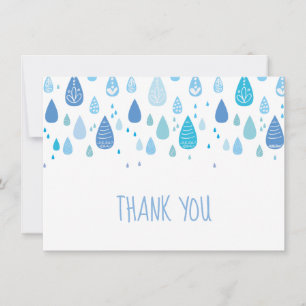 Blue Raindrops Thank You