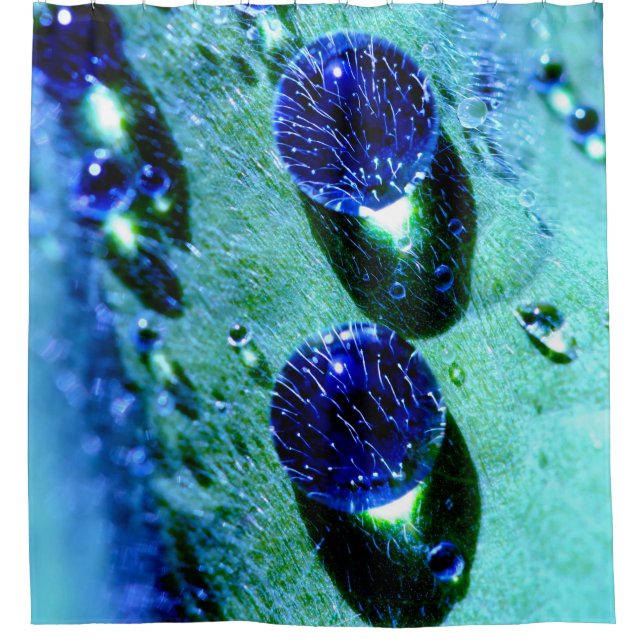 Blue raindrops water pearls, Tub (Front)