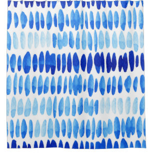 Blue Raindrops: Watercolor Seamless Abstract