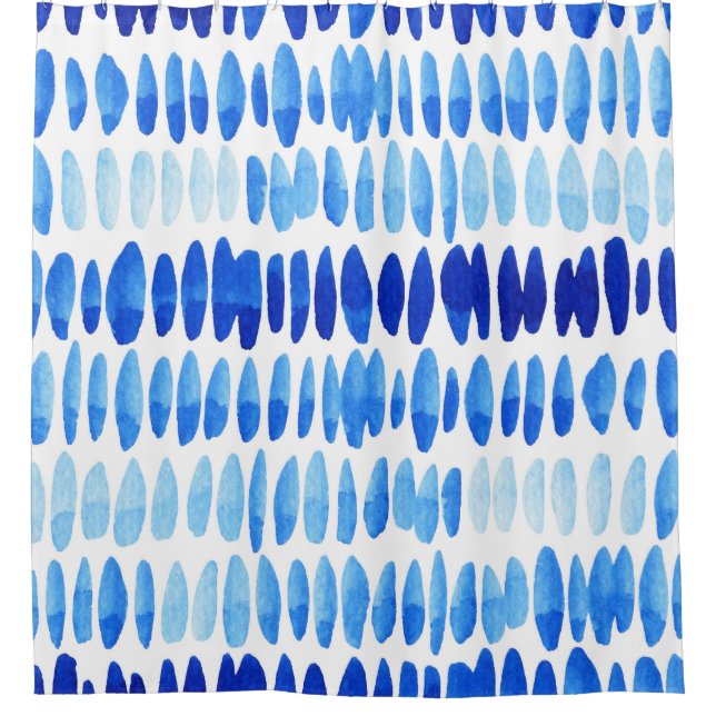 Blue Raindrops: Watercolor Seamless Abstract (Front)