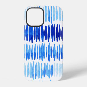 Blue Raindrops: Watercolor Seamless Abstract iPhone 12 Case