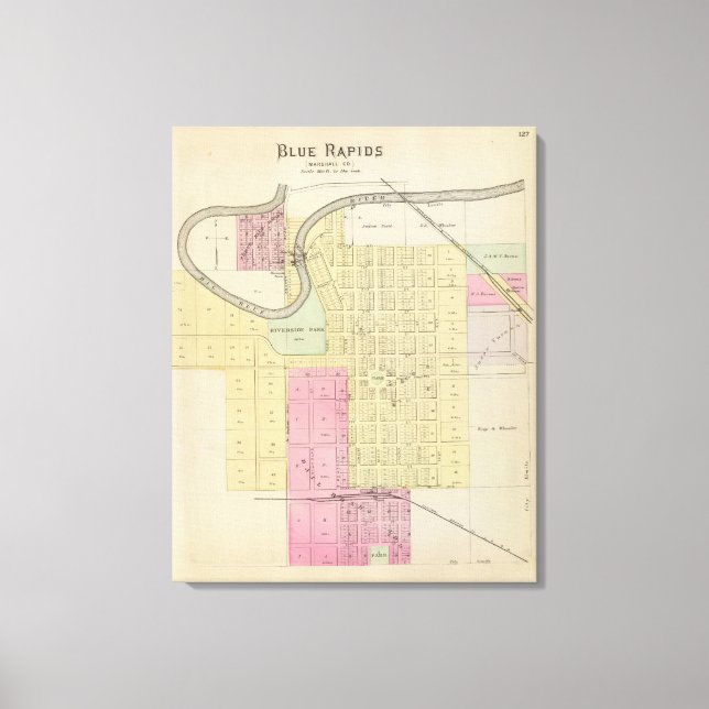 Blue Rapids, Marshall County, Kansas Canvas Print (Front)