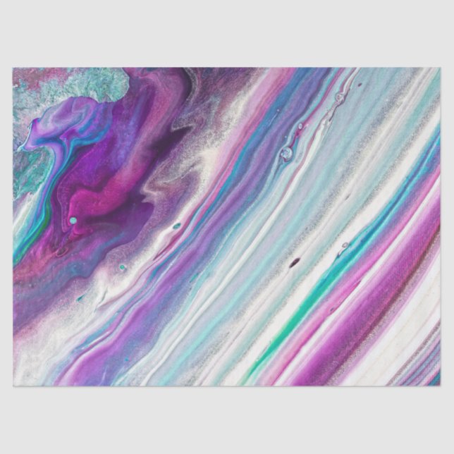 blue raspberry abstract tissue paper (Front)