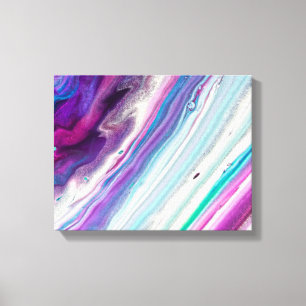 blue raspberry abstract wrapped canvas