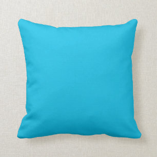 Blue raspberry (solid colour) throw pillow