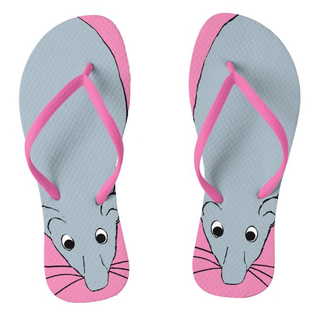 blue rat flip flops (Footbed)