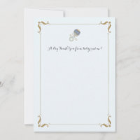 Blue Rattle Thank You Notecard