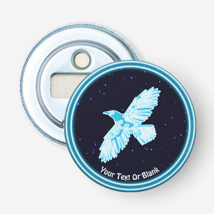 Blue Raven On Stars Bottle Opener