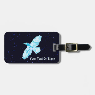 Blue Raven On Stars Luggage Tag