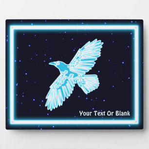 Blue Raven On Stars Plaque