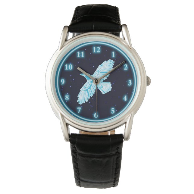 Blue Raven On Stars Watch (Front)