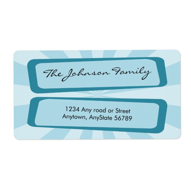 Blue Ray Address Label (Front)