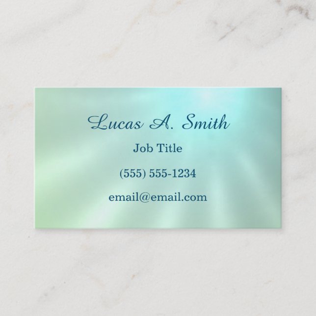 Blue Ray of Light Business Card (Front)