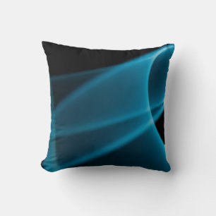Blue ray of light throw pillow