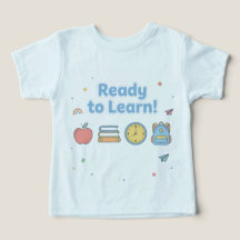 Blue Ready to Learn Cute Back‑to‑School