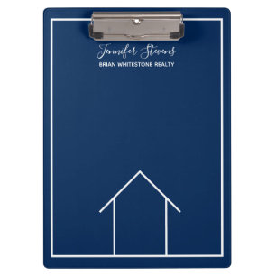 Blue Real Estate Company Custom Open House Clipboard