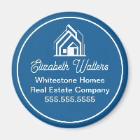 Blue Real Estate Company Elegant Custom Realtor