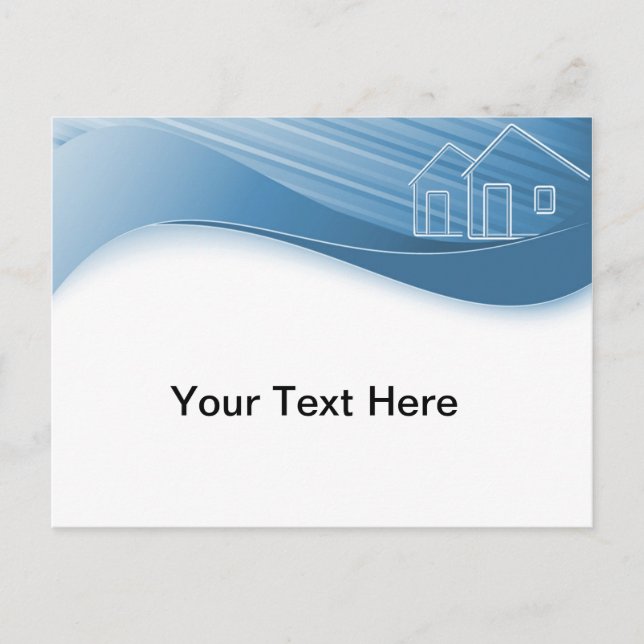 Blue Real Estate Concept Postcard (Front)