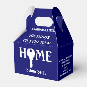 Blue Realtor to Client NEW HOME Closing Gift Favor Box