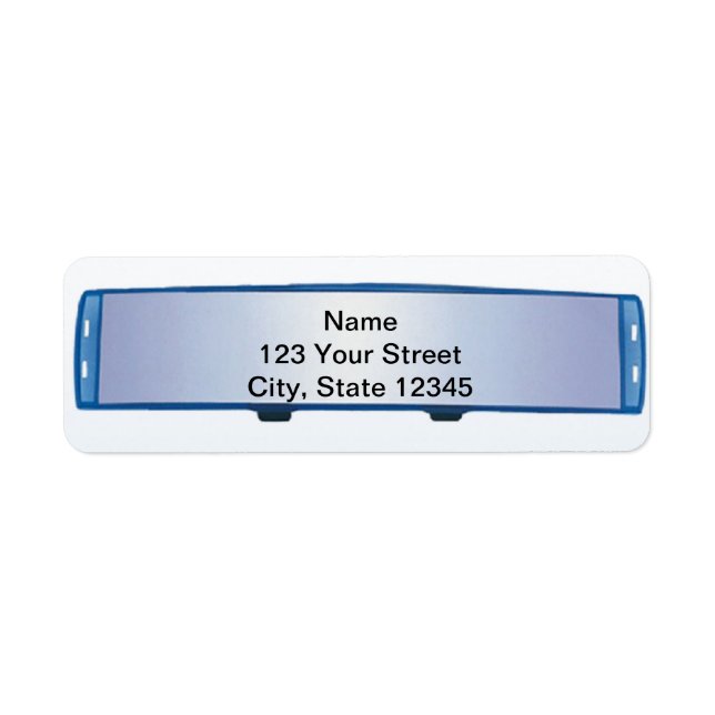 Blue Rearview Mirror on Blue Gradient (Front)