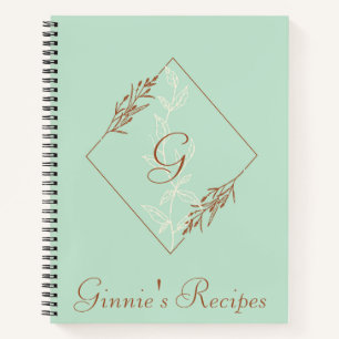 Blue Recipe Spiral Notebook