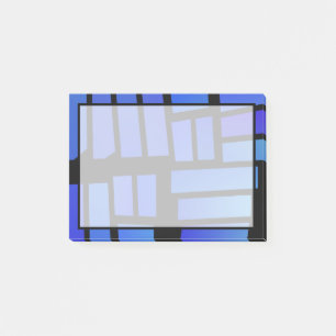 Blue Rectangular Tiles Post-it Notes