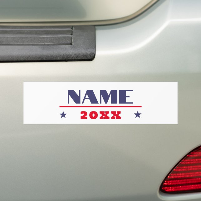 Blue Red 2024 USA Presidential Election Political Bumper Sticker (On Car)