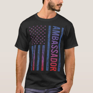 Blue Red American Flag Ambassador T-Shirt