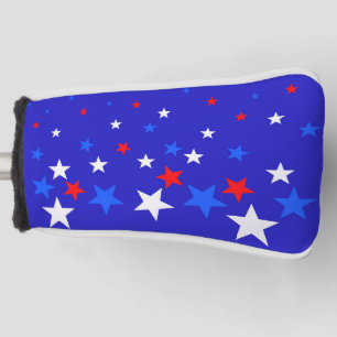 Blue, Red and White Star Pattern Golf Head Cover