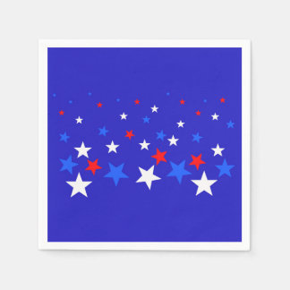 Blue, Red and White Star Pattern Napkin