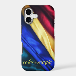 Blue, red and yellow fabric monogram iphone cases