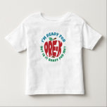 Blue Red Apple Funny Ready for Pre-K Toddler T-shirt<br><div class="desc">Back to school tee for your toddler starting Pre-K with the text forming a red apple,  and blue and green text in curved text surrounding it. I'm ready for Pre-K,  but is it ready for me?</div>