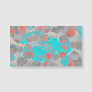 Blue red art of romantic floral / flower pattern
