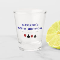 Blue Red Black Gambling Casino Card Suits Birthday